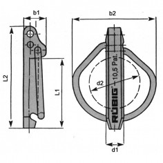 GOUPILLE CLIPS DE SECURITE 12X45 Ø 10 2