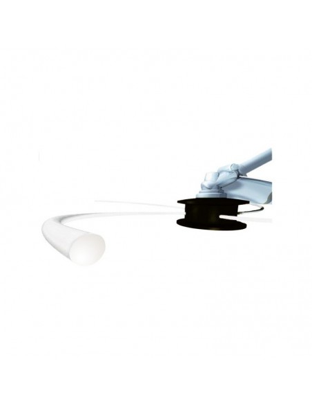 Fil débroussailleuse nylon Rond. 2,4 mm x 15 m. Coque. Blanc