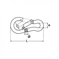 MOUSQUETON ALPIN 10 MM BLISTER DE 1 2