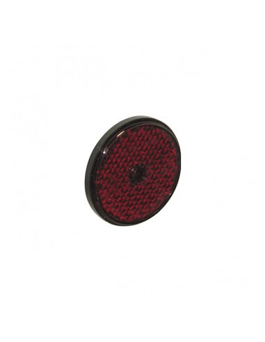 CATADIOPTRE ROND 60MM AVEC PERCAGE ROUGE BLISTER DE 2