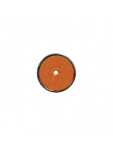 CATADIOPTRE ROND 60MM AVEC PERCAGE ORANGE BLISTER DE 2