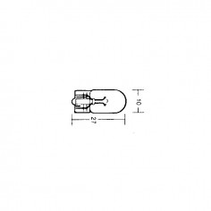 AMPOULES SANS CULOT 12V 5W BLISTER DE 5 2