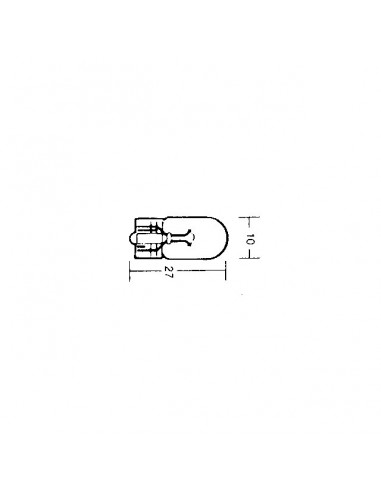 AMPOULES SANS CULOT 12V 5W BLISTER DE 5