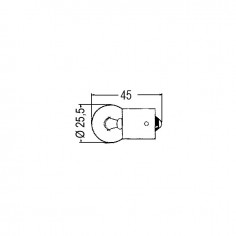 AMPOULE FEU 12V 21W STOP + CLIG  (BOX 2) 2