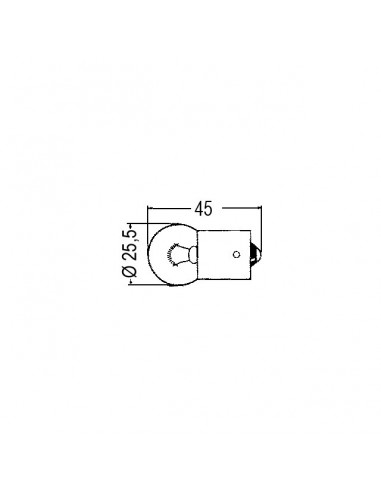 AMPOULE FEU 12V 21W STOP + CLIG  (BOX 2)