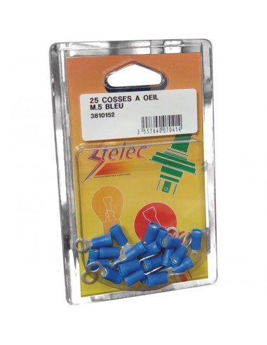 COSSE A OEIL BLEU 5MM BLISTER DE 25
