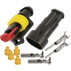 CONNECTEUR MALE FEMELLE 2 VOIES AMP SUPERSEAL 1