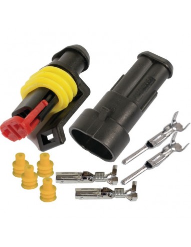 CONNECTEUR MALE FEMELLE 2 VOIES AMP SUPERSEAL 1