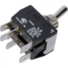 INTERRUPTEUR A LEVIER METAL 3 POSITIONS ON-OFF-ON 6 BORNES BLISTER