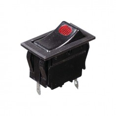 INTERRUPTEUR A BASCULE LUMINEUX ROUGE ENCASTRABLE BLISTER