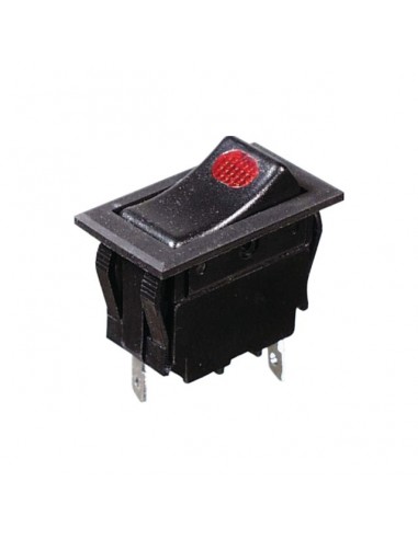 INTERRUPTEUR A BASCULE LUMINEUX ROUGE ENCASTRABLE BLISTER