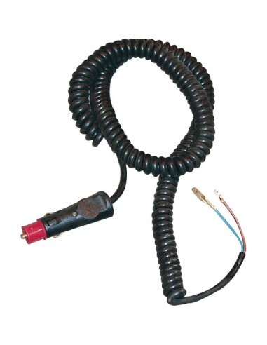 RALLONGE SPIRALE 6M MALE ALUME CIGARE ET 2 FICHES MALE BLISTER