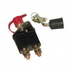 COUPE BATTERIE 12/24V 250A METAL 2 BORNES CLE AMOVIBLE