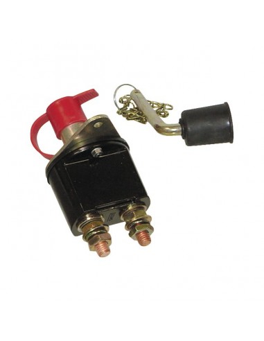 COUPE BATTERIE 12/24V 250A METAL 2 BORNES CLE AMOVIBLE