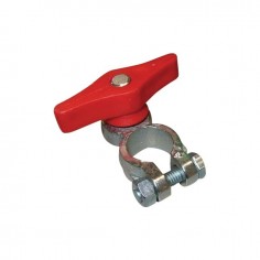 COSSE DE BATTERIE + ROUGE M8 LAITON AVEC ECROU PAPILLON BLISTER