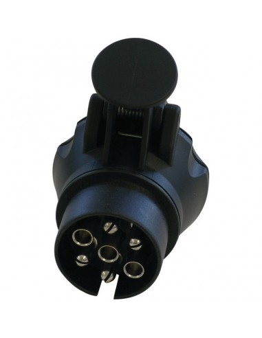 ADAPTATEUR COURT 7 PLOTS MALE 13 FEMELLE PLASTIQUE BLISTER