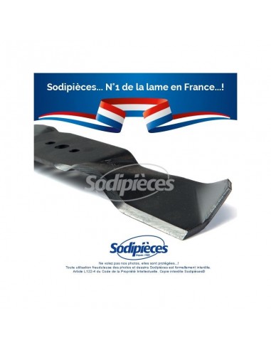 Lame tondeuse 39 cm.Al. 12,4 mm. Pour Husqvarna