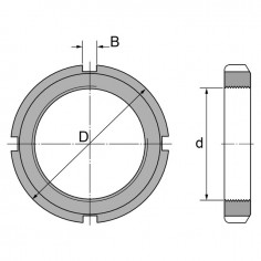 ECROU DE SERRAGE AN 05 KM 5 POUR MANCHON 2