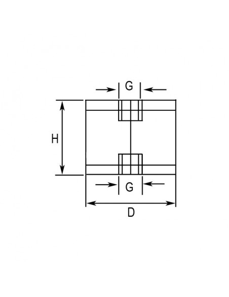 PLOT CYLINDRIQUE ANTI-VIBRATOIRE FEMELLE FEMELLE 25/22 M8