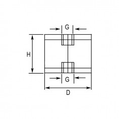 PLOT CYLINDRIQUE ANTI-VIBRATOIRE FEMELLE FEMELLE 30/30 M8 2