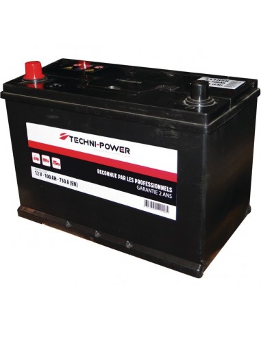 BATTERIE 12V 100AH 730A + A GAUCHE TECHNI-POWER