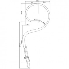 DENT VIBROCULTEUR DROITE 32X12 DEGAGEMENT 410 MM SOC 40X6 2