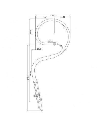 DENT VIBROCULTEUR DROITE 32X12 DEGAGEMENT 410 MM SOC 40X6
