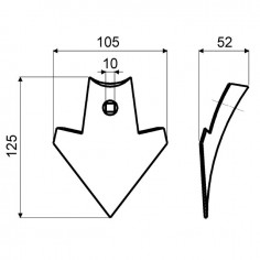 SOC VIBRO TRIANGLE 105X4 TYPE K45 2
