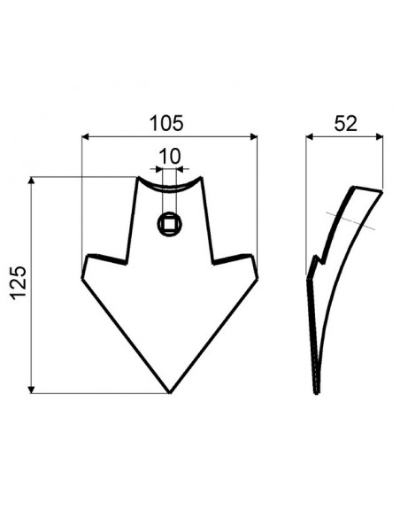 SOC VIBRO TRIANGLE 105X4 TYPE K45