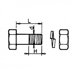 BOULON TETE HEXAGONALE 11X35 10.9 BRUT RONDELLE GROWER
