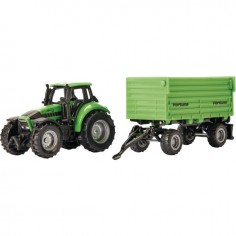 TRACTEUR DEUTZFAHR AVEC REMORQUE FORTUNA AU 1/64EME BLISTER 2