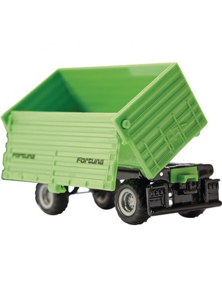 TRACTEUR DEUTZFAHR AVEC REMORQUE FORTUNA AU 1/64EME BLISTER