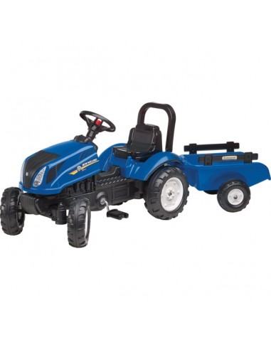 TRACTEUR A PEDALES NEW HOLLAND T6 AVEC REMORQUE