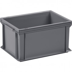 BAC DE STOCKAGE A PAROIS ET FOND PLEINS EMPILABLE TYPE EURO HAUTE RESISTANCE 400 X 300 X 220 MM