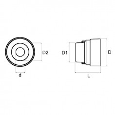 BOL PROTECTEUR ROND COTE MACHINE Ø 203 MM LG 150 MM 2