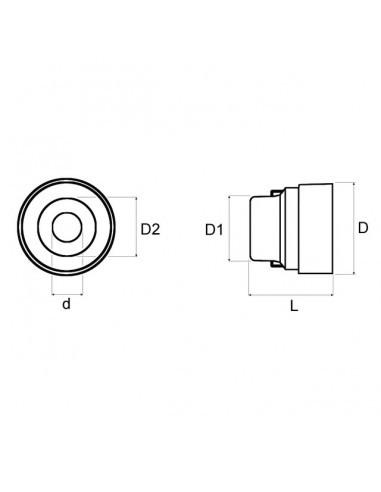 BOL PROTECTEUR ROND COTE MACHINE Ø 203 MM LG 150 MM