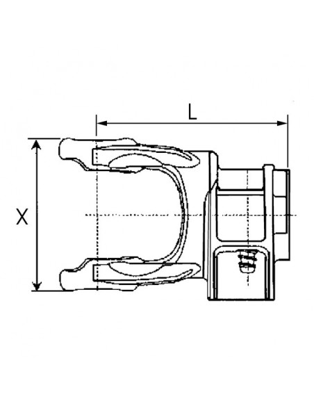 MACHOIRE EXTREMITE 13/8 6C 30X92 VERROU A POUSSOIR