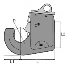 CROCHET D'ATTELAGE AUTOMATIQUE A SOUDER CAT. 1 2