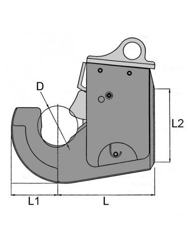 CROCHET D'ATTELAGE AUTOMATIQUE A SOUDER CAT. 1