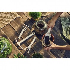 SET D'OUTILS PASTEL BLEU + GANTS DE JARDINAGE 2