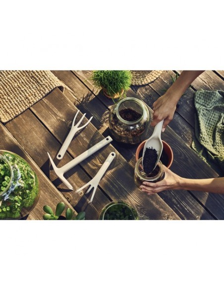 SET D'OUTILS PASTEL BLEU + GANTS DE JARDINAGE