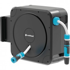 ENROULEUR MURAL AUTOMATIQUE TUYAU 1/2 20M + 2M AVEC RACCORDS ERGO 2