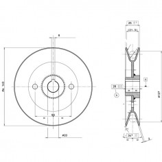 POULIE PLATEAU COUPE TC102 ORIGINE GGP 2