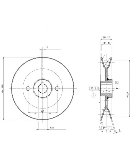 POULIE PLATEAU COUPE TC102 ORIGINE GGP