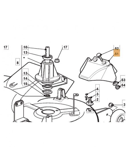 PLAQUE DEFLECTEUR TUNNEL 102/09 STIGA