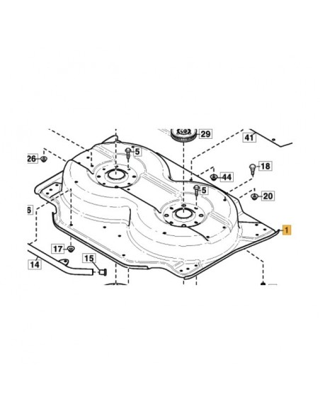CARTER DE COUPE JAUNE COMBI 85 STIGA