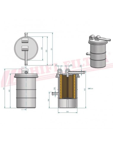 FILTRE A GASOIL FT 23 V HIFI FILTER