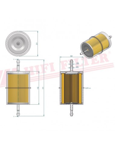 FILTRE A CARBURANT RT 1 HIFI FILTER