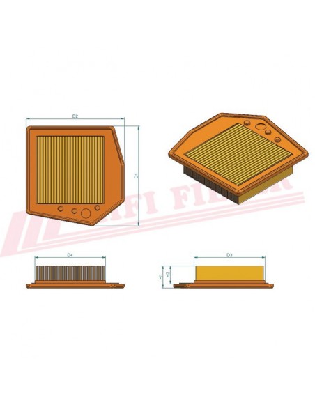 FILTRE A AIR SA 12473 HIFI FILTER
