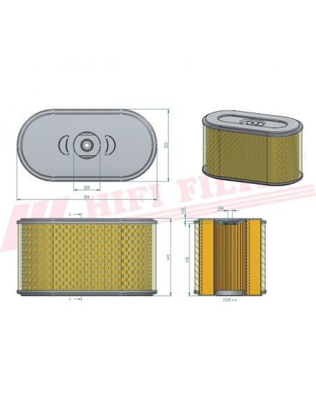 FILTRE A AIR SA 12821 HIFI FILTER